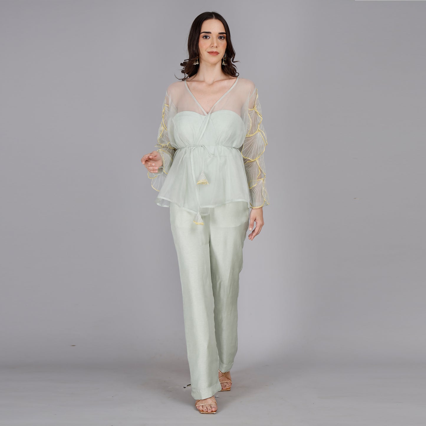 Pista Green Jumpsuit with Jacket
